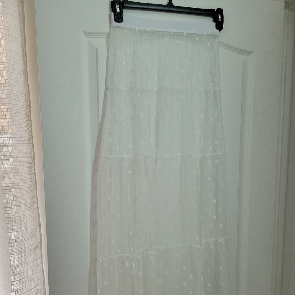 Long White skirt cover up